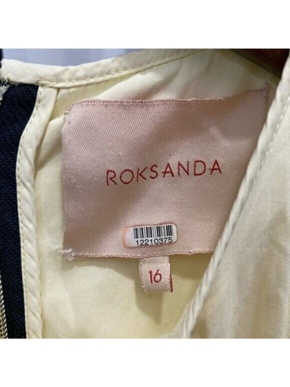 Roksanda Isilda Dress Ivory Cream Ruched Peasant Cottagecore-European Midi Dress - Picture 4 of 9